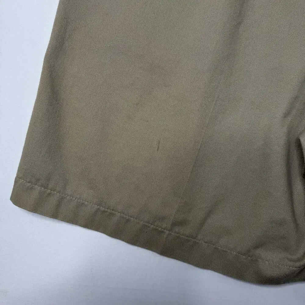 Lee Casuals Vintage Pleated Chino Shorts Tan Size 18 MED